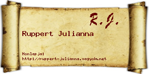 Ruppert Julianna névjegykártya